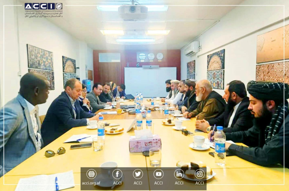 Meeting of the ACCI Leadership with the Head of UNAMA Office in Afghanistan